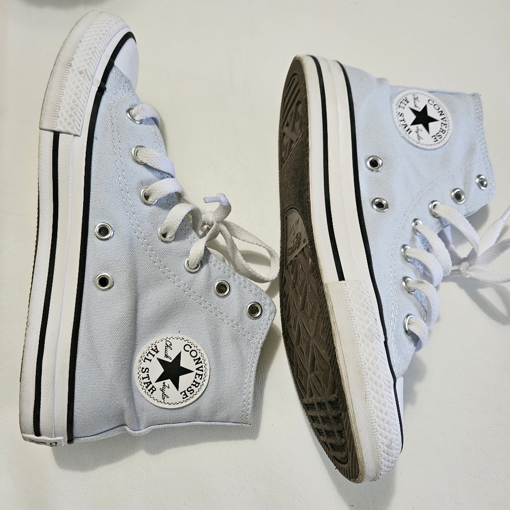 Converse High-Top Sneakers in Light Blue